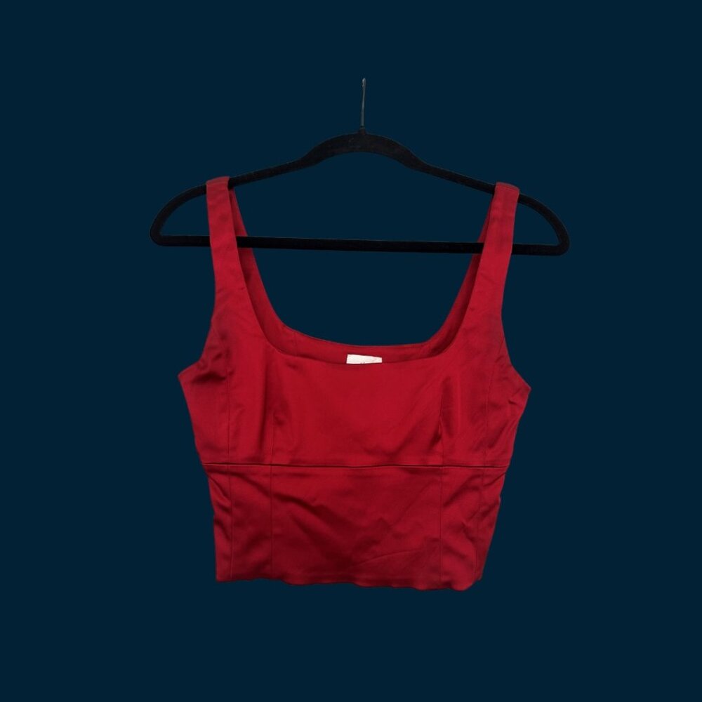 Red silk Wilfred corset top